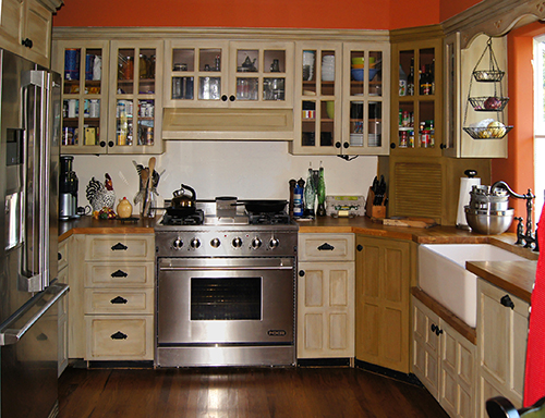 This is a remodeled kitchen in an English Cottage style residence in the town of Martinez, CA.